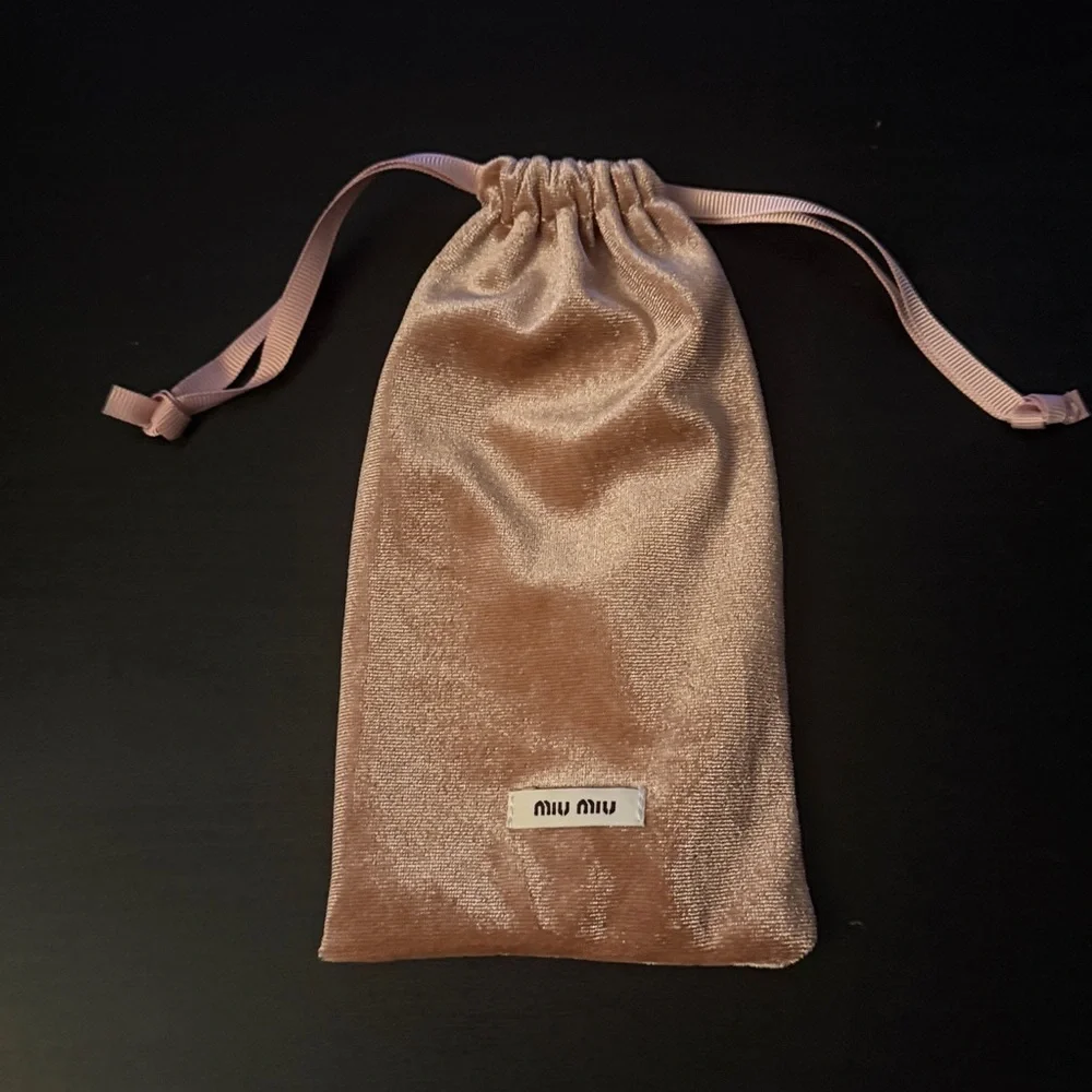 Miu Miu Pink Velvet Sunglass Pouch
